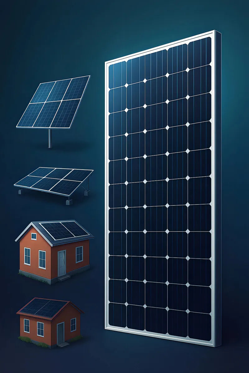 Pack X4 Panel Solar Casa Monocristalino Fotovoltaico 50w 12v
