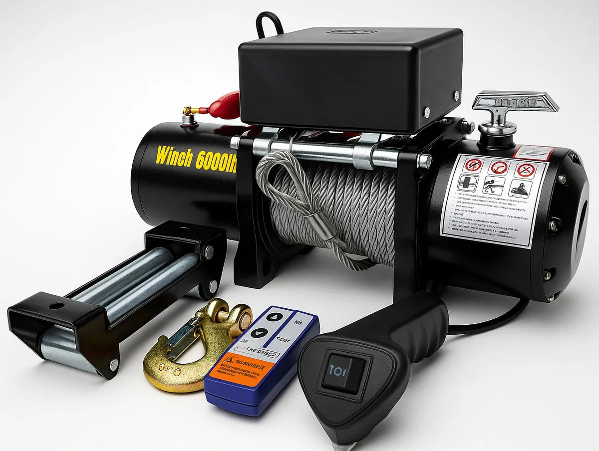 Winche Electrico Eoland 6000 Lbs 12 Volt Control Remoto Inalambrico Malacate Electrico 6000 Libras 12v Camioneta