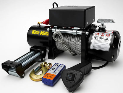 Winche Electrico Eoland 6000 Lbs 12 Volt Control Remoto Inalambrico Malacate Electrico 6000 Libras 12v Camioneta
