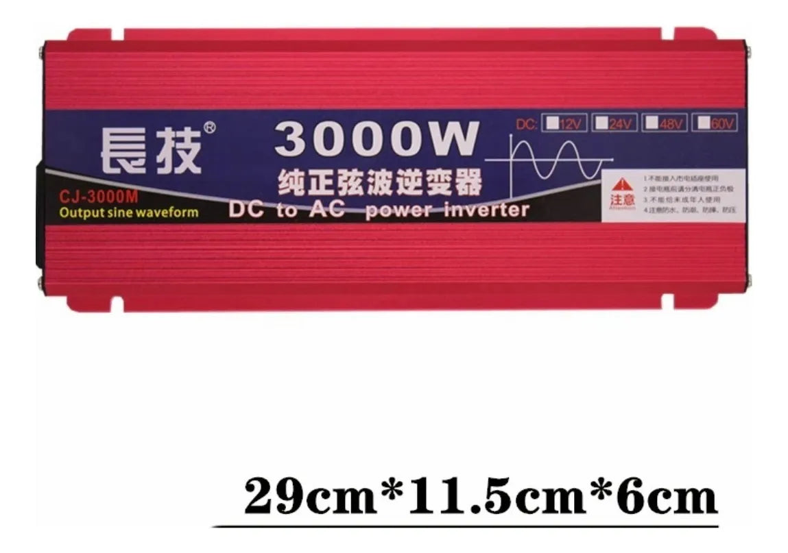Inversor De Corriente 3000 W 12v A 220v Conversor Voltaje
