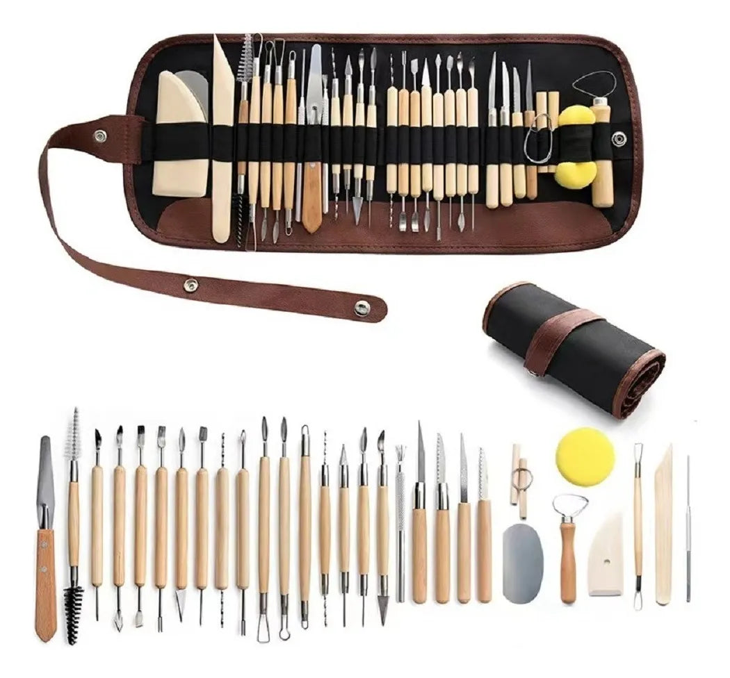 Set 30 Herramientas Para Modelar Arcilla Ceramica Estecas