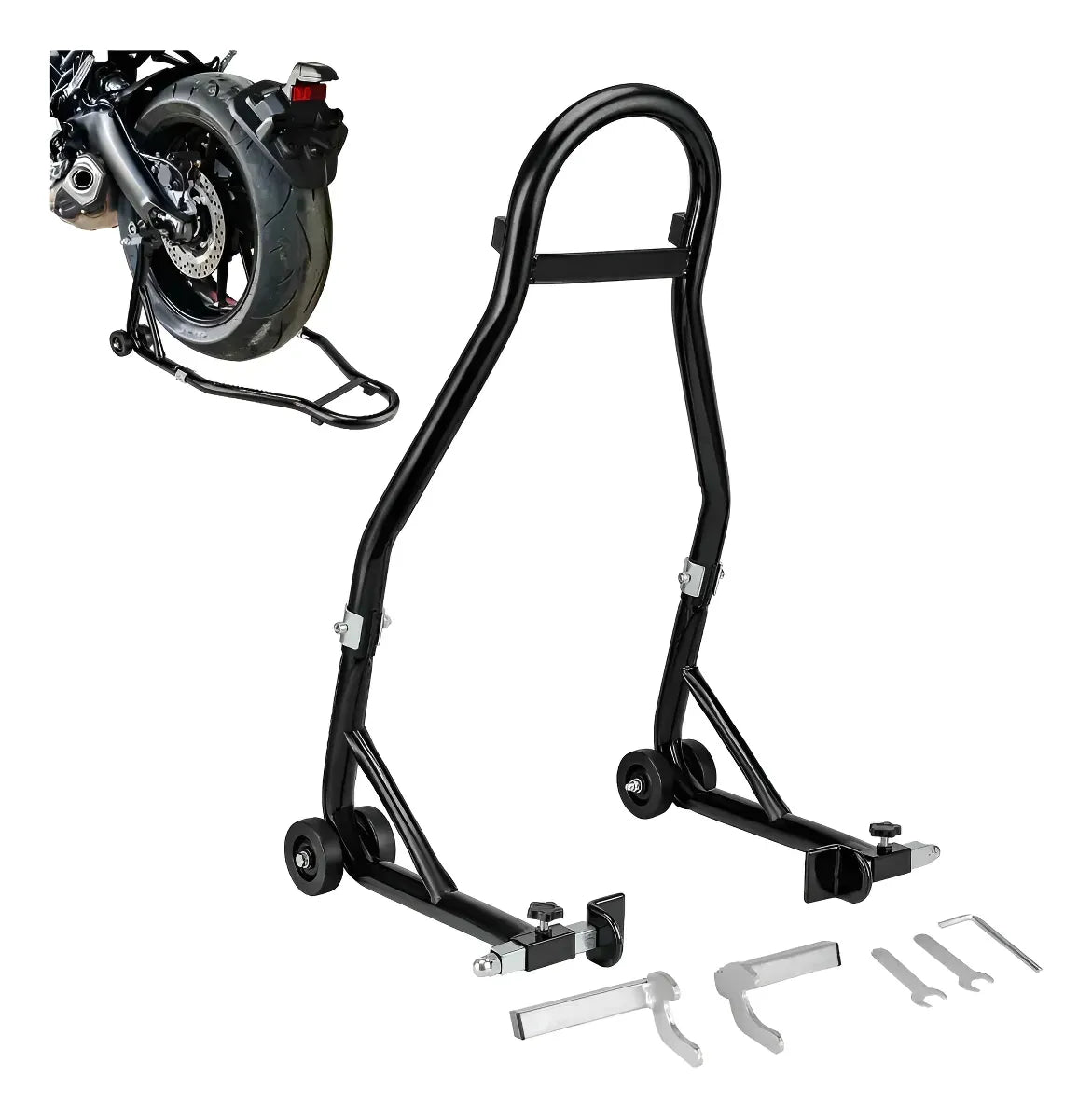 Caballete Elevador Trasero Universal Para Moto Con Ruedas