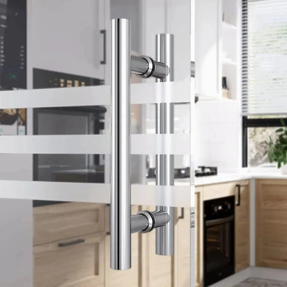 Manillon Plata Acero Inoxidable 50 Cm Para Puerta Par Manija