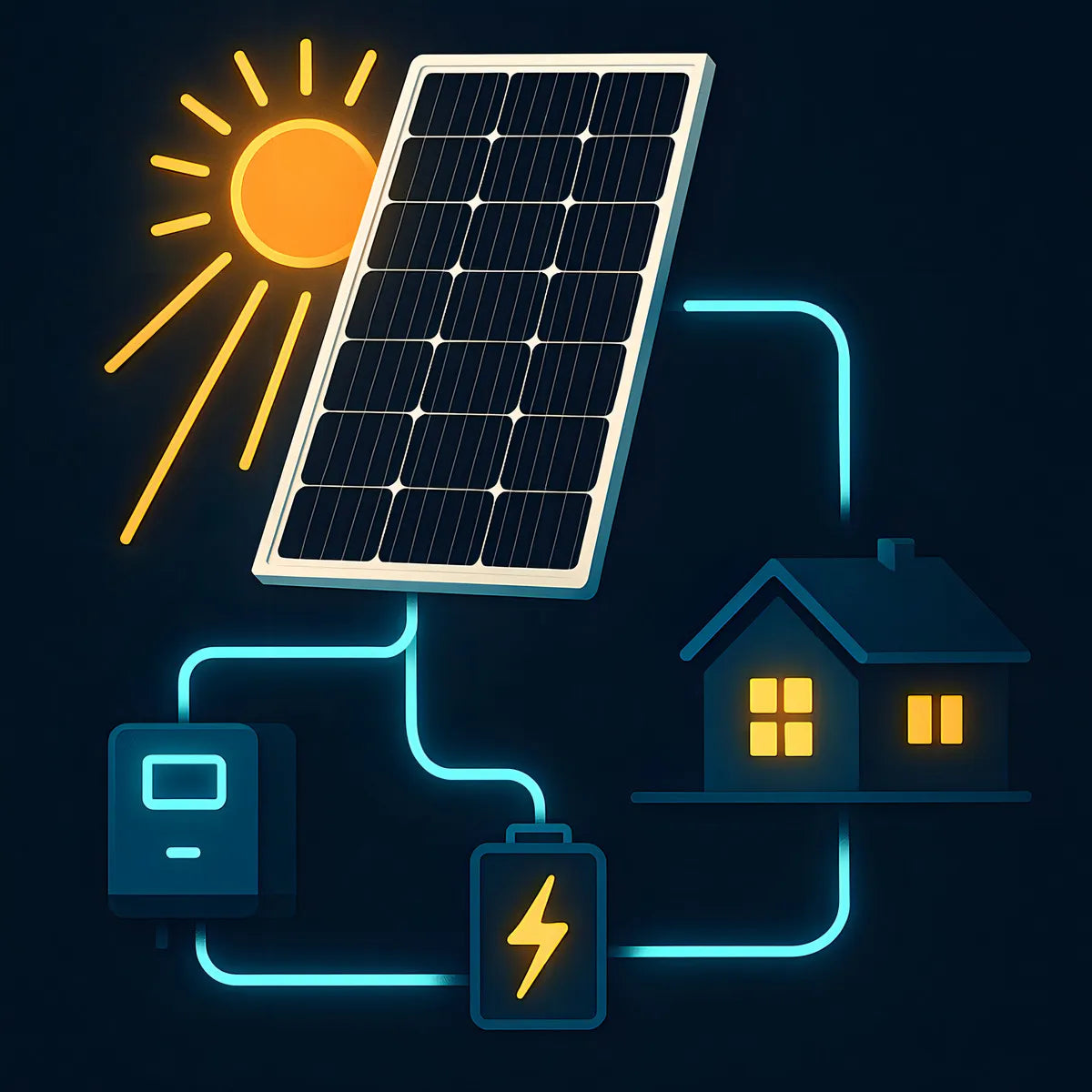Pack X4 Panel Solar Casa Monocristalino Fotovoltaico 50w 12v