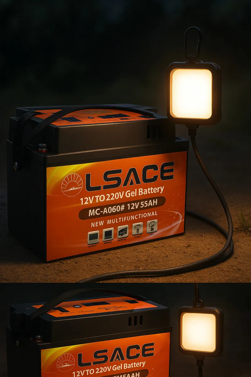 Bateria Gel 12v 55ah Estación Energía Portátil 220v 100w Usb