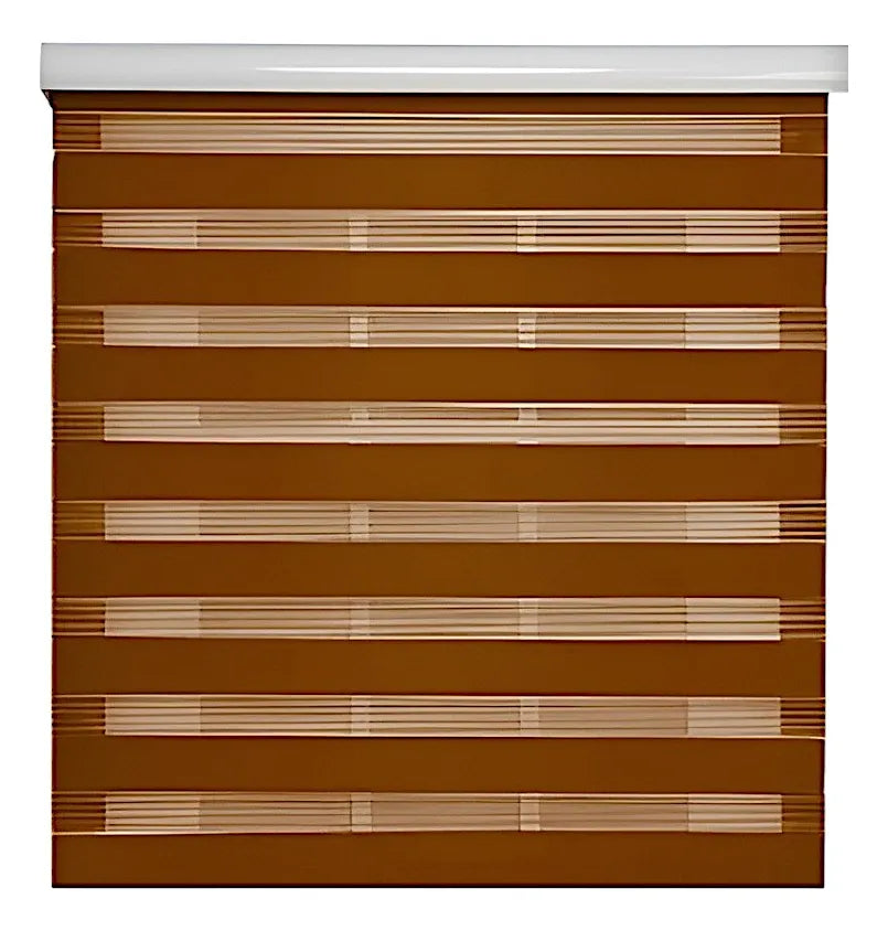 Cortinas Roller Blackout Cortina Dia Noche 100x200 Marron