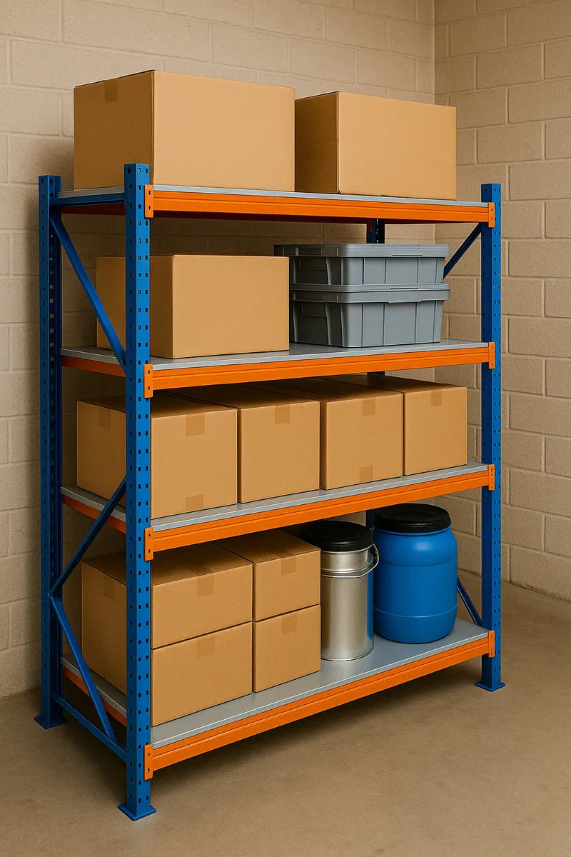 Estantería Metálica para Bodega 200x150x60 Racks Reforzados Repisas Metálicas Industriales