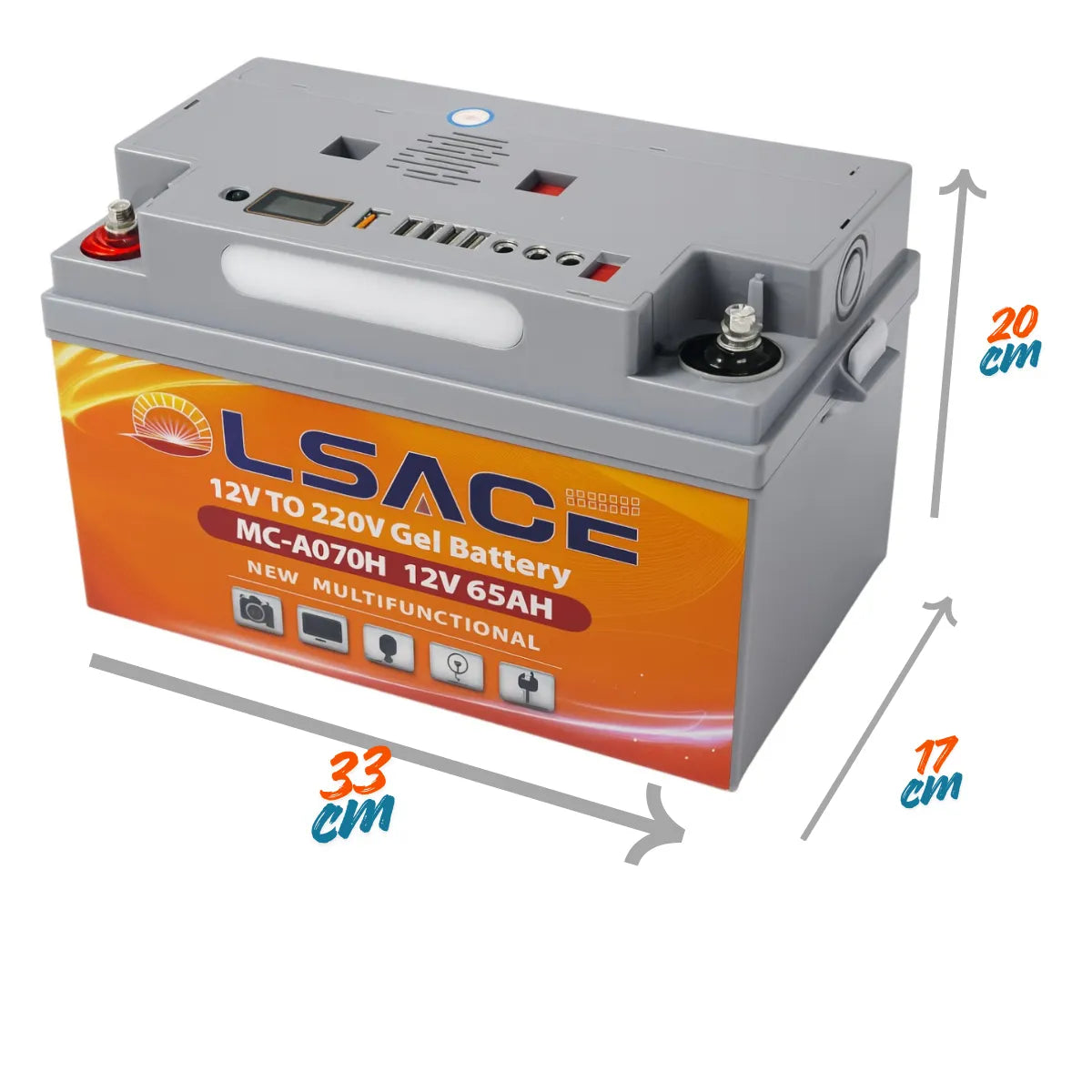 Bateria Gel 12v 65ah Estacion Carga Portátil 220v 100w Usb