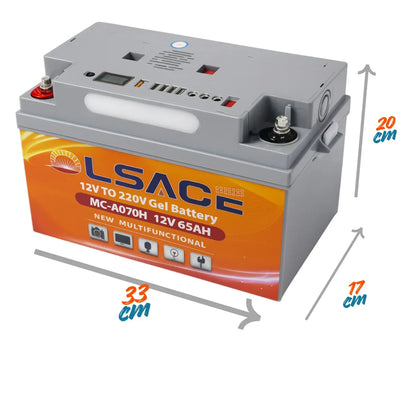 Bateria Gel 12v 65ah Estacion Carga Portátil 220v 100w Usb