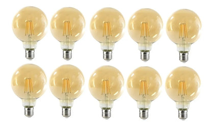 X10 Ampolletas Vintage Ampolleta Led E27 Filamento Globo 6w G80