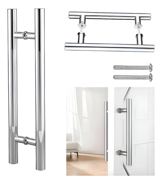 Manillon Plata Acero Inoxidable 50 Cm Para Puerta Par Manija