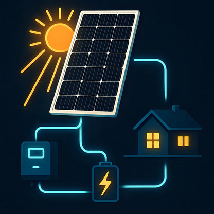 Pack X2 Panel Solar Casa Monocristalino Fotovoltaico 50w 12v