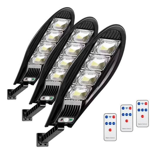 Pack X3 Foco Exterior Iluminacion Solar Foco Led Solar 180w