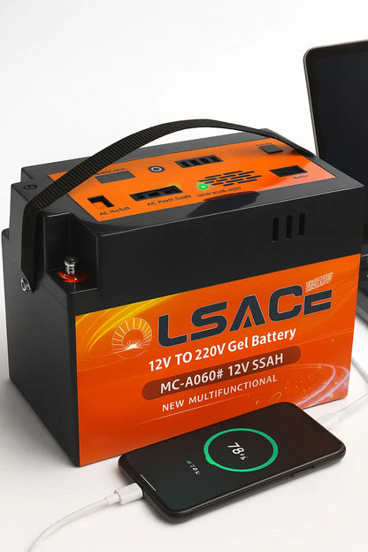 Bateria Gel 12v 55ah Estación Energía Portátil 220v 100w Usb