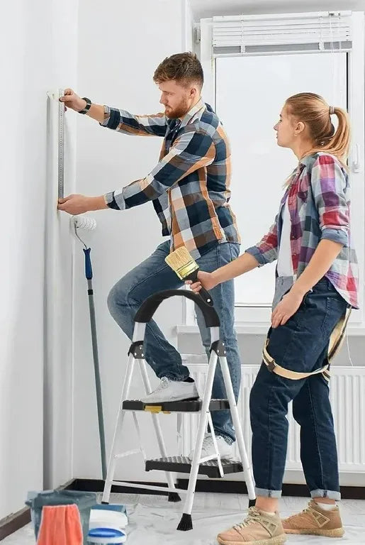 Escalera De Tijera Plegable Escala 2 Peldaños Antideslizante