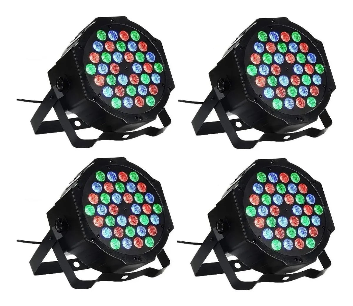 Pack 4 Luces Disco Dmx Focos Par Led Luces De Discoteque 36l