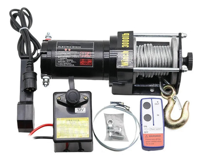Winche Electrico 12v 3000 Lbs Control Remoto Inalambrico