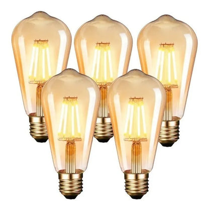 X5 Ampolleta Vintage Led Soquete E27 Luces Vintage