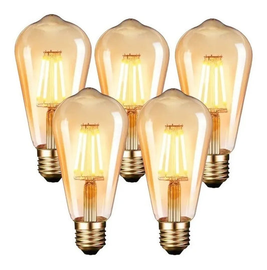 X5 Ampolleta Vintage Led Soquete E27 Luces Vintage
