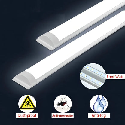 X10 Tubos Led 120cm Canaleta Luz Canoa Plana Tubo Led 36w