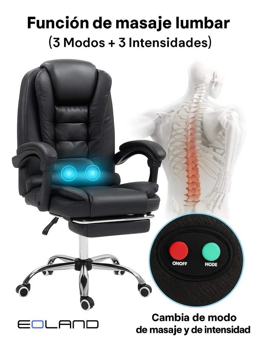 Silla De Oficina Profesional Ergonomica Reclinable Ajustable