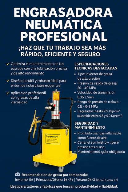 Engrasadora Neumatica Grasera Inalambrica Profesional 20 Lts