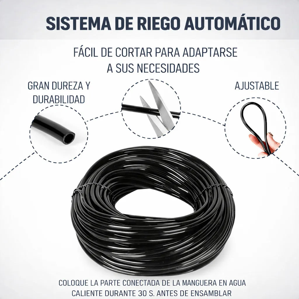 Kit Sistema Riego Agua Goteo Autocompensado Jardin 20 Metros