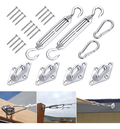 X3 Kit De Instalacion Vela Sombra Vela Anclaje Toldos Gancho