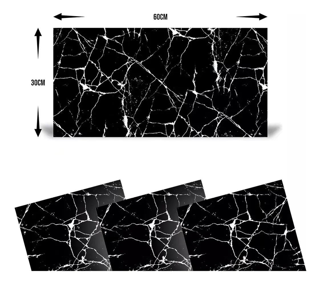 Pack X10 Palmetas Autoadhesivas Laminas Para Paredes 30x60cm