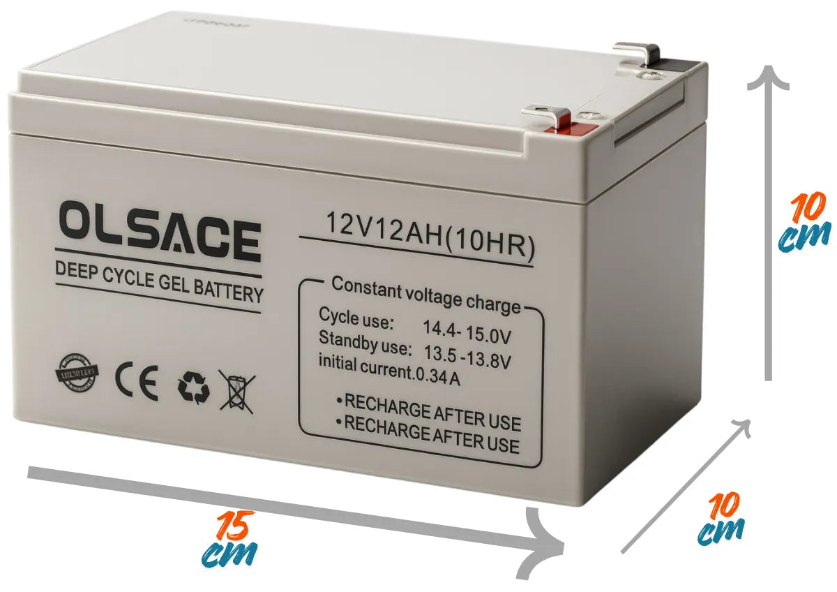 Batería Gel Recargable 12v 12ah Ciclo Profundo Herramientas