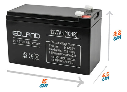 Batería Agm Gdlite Gd-1270 12v 7ah Ciclo Profundo Sellada