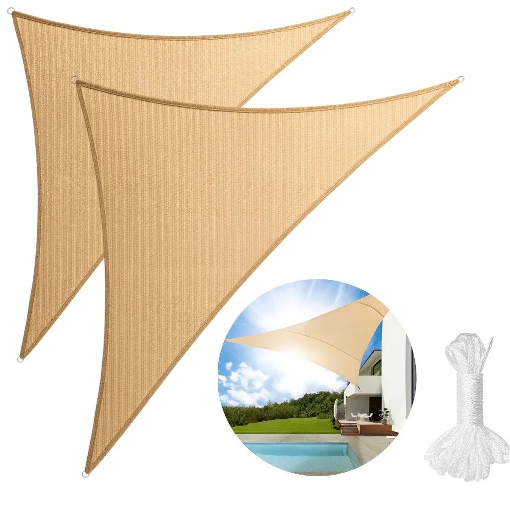 X2 Carpa Toldo Vela Triangular Vela Sombra Lona Toldo 3x3