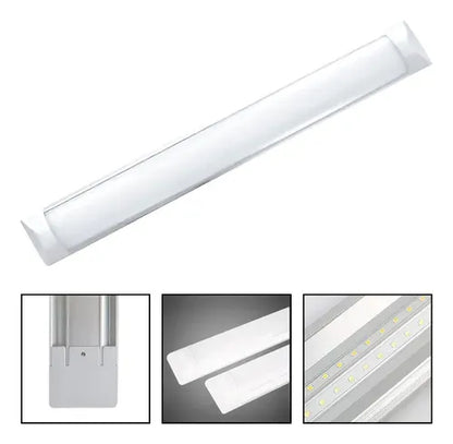 X3 Tubos Led 120cm Canaleta Led Luz Canoa Plana Tubo Led 36w