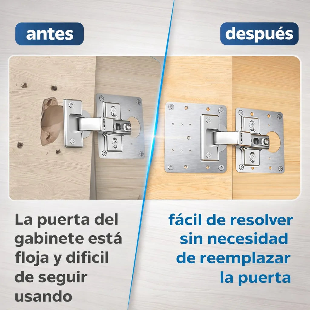 Pack X10 Placa De Reparacion Puertas Placa Bisagra Fijacion