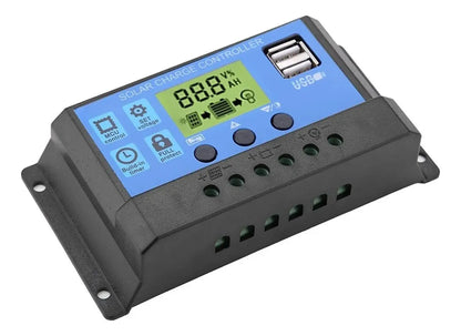 Regulador Controlador Carga Solar Digital 12v 24v 10a Usb