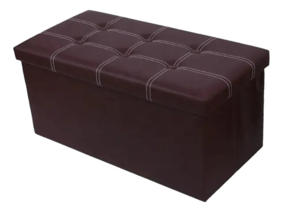 Banqueta Puff Baul Pie De Cama Baul Organizador Sillon Negro