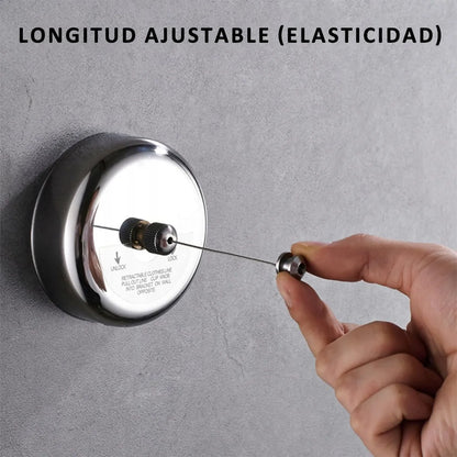 Pack X2 Tendederos Ropa Colgador Extensible Pared Retractil