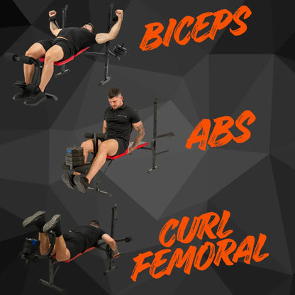 Maquina Banco Multifuncional Gimnasio Soporte Pesas 200kg