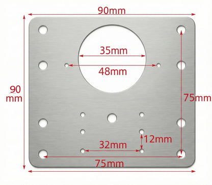 Pack X30 Placa De Reparación Placa Bisagra Puertas Fijación