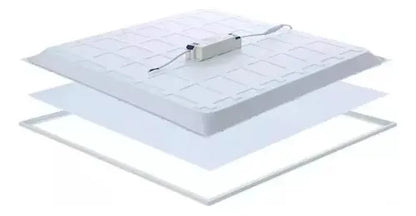 X10 Panel Plafón Foco Led Embutido 48w Blanco Luz Frio 60x60cm