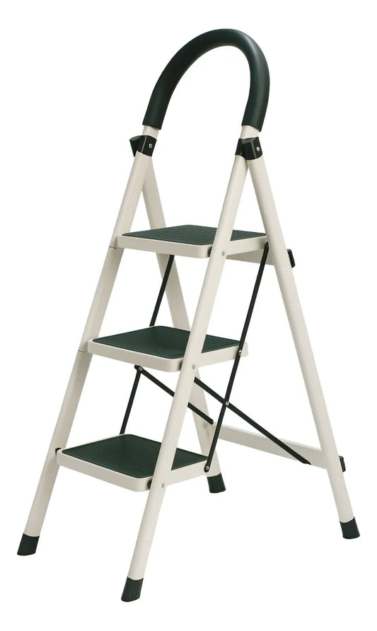 Escalera Multifuncional Plegable 3 Peldaños Tijera Tubular