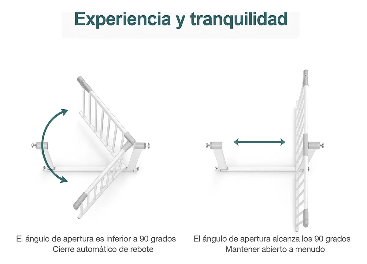 Puerta Seguridad Bebe Mascota 75-82 X 78cm Reja Escalera