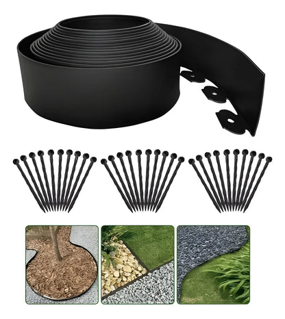 Separador Jardin Cesped Piedras Pasto Plantas Exterior 6x10m