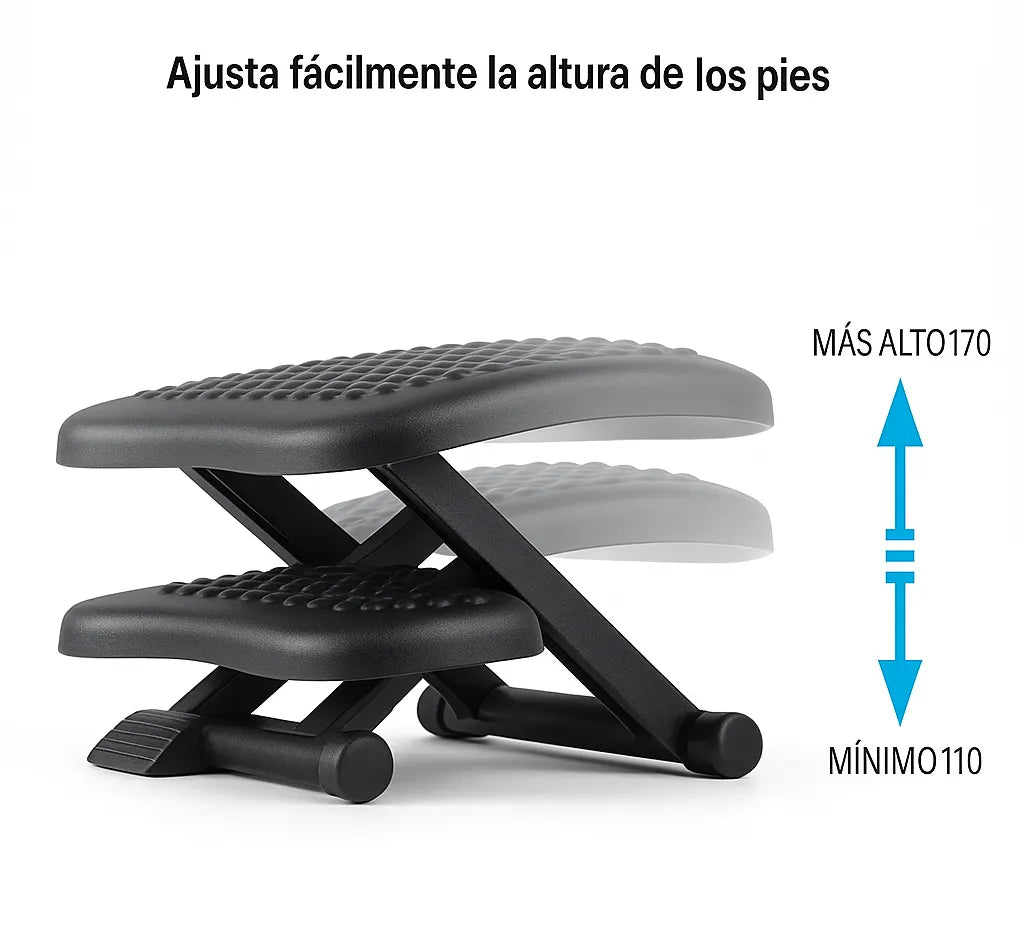 Reposa Pies Escritorio Ergonmico Ajuste Altura Inclinacion