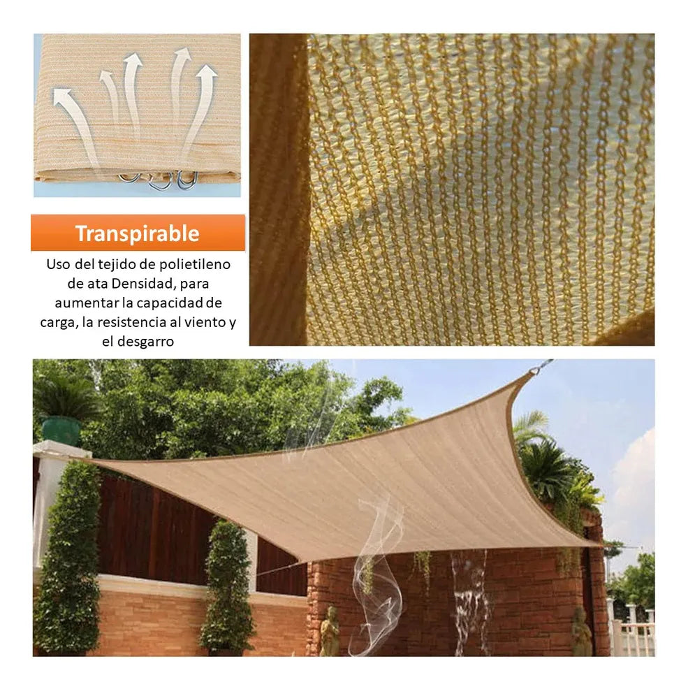 X3 Toldo Terraza Malla Rachel Toldo Vela Sombra 2x3 Rectangular