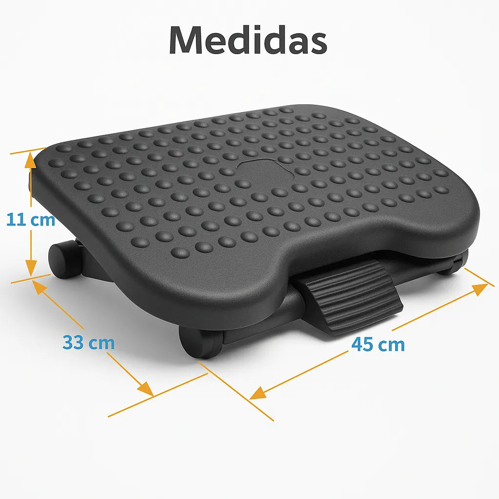 Reposa Pies Escritorio Ergonmico Ajuste Altura Inclinacion