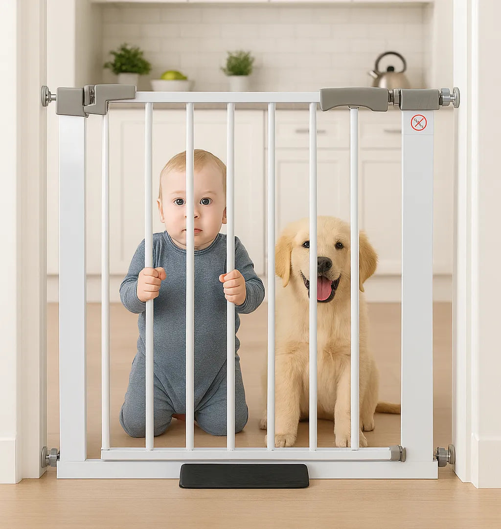 Puerta Seguridad Bebe Mascota 75-82 X 78cm Reja Escalera