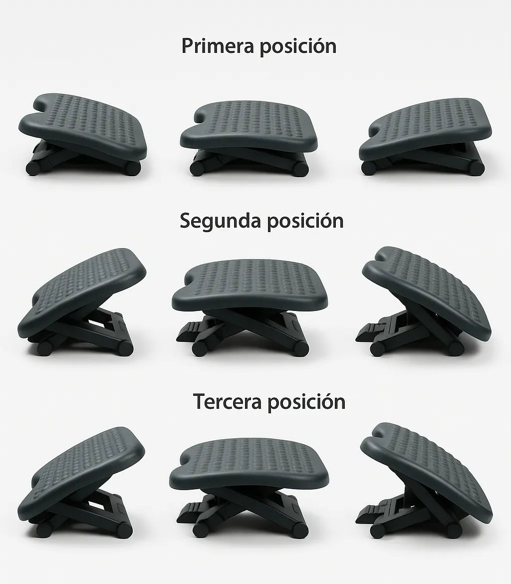 Reposa Pies Escritorio Ergonmico Ajuste Altura Inclinacion