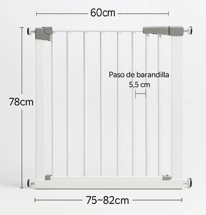 Puerta Seguridad Bebe Mascota 75-82 X 78cm Reja Escalera