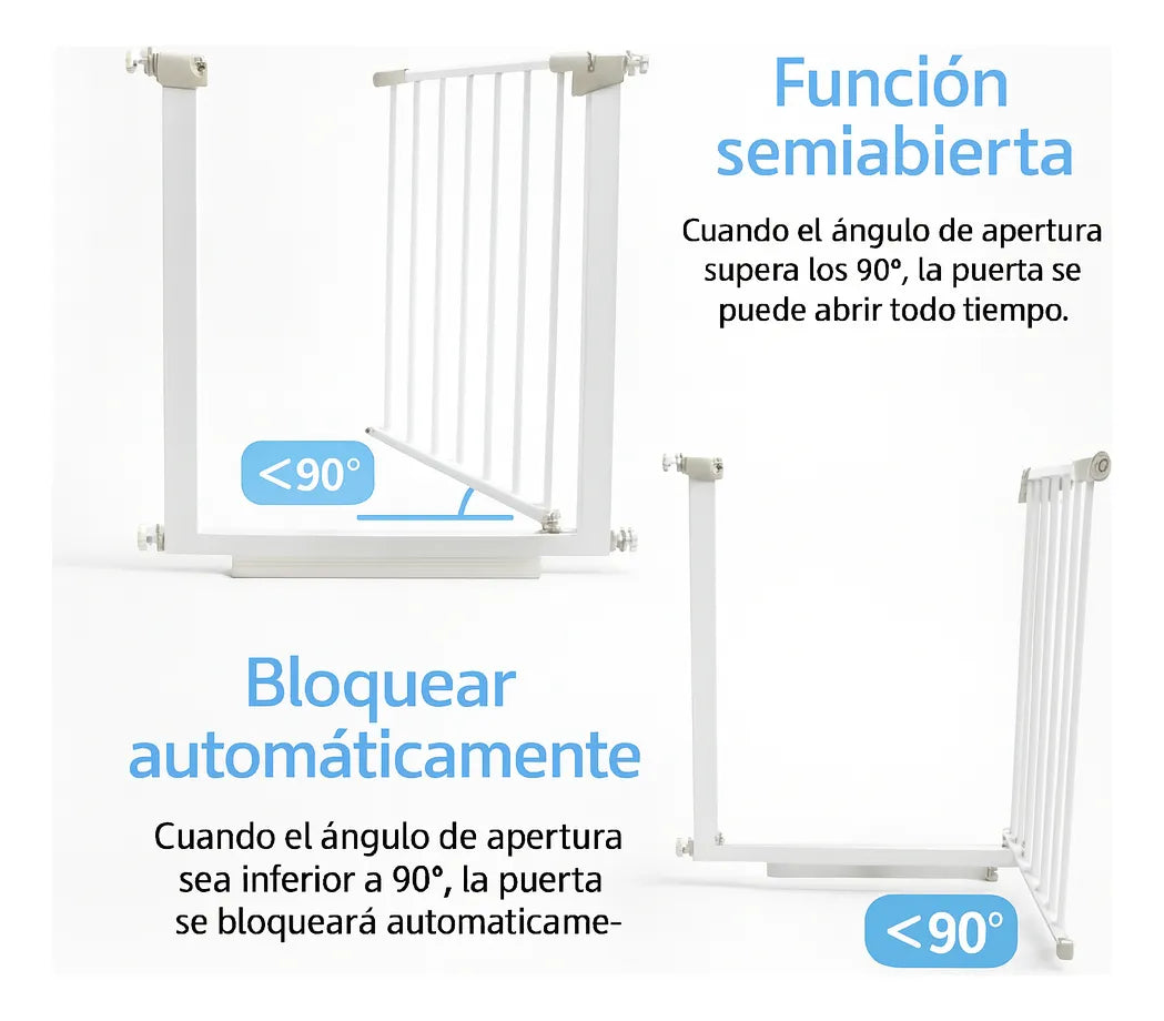 Puerta Seguridad Bebe Mascota 75-82 X 78cm Reja Escalera